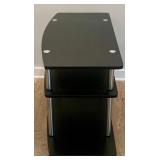 Three Tiered Black Media Stand