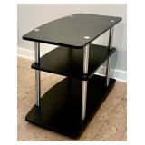 Three Tiered Black Media Stand