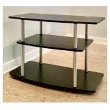 Three Tiered Black Media Stand