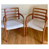 Pair of Vintage Danish J.L. Moller Arm Chairs