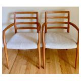 Pair of Vintage Danish J.L. Moller Arm Chairs