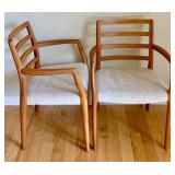 Pair of Vintage Danish J.L. Moller Arm Chairs