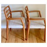 Pair of Vintage Danish J.L. Moller Arm Chairs