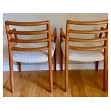 Pair of Vintage Danish J.L. Moller Arm Chairs