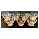 Vintage Light Pink Depression Era Glass Ice Cream/ Desert Bowls