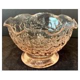 Vintage Light Pink Depression Era Glass Ice Cream/ Desert Bowls