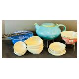 Variety of Rice Bowl, Small Bowls, Teapot Ceramic and Pottery