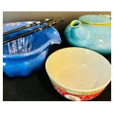 Variety of Rice Bowl, Small Bowls, Teapot Ceramic and Pottery