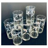 Gorgeous Clear Glass Including Wine Glasses, Wine Glasses with Cobalt Stems, Crisa Cocktail Glasses and Crisa Drinking Glasses with Flowers