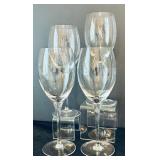 Gorgeous Clear Glass Including Wine Glasses, Wine Glasses with Cobalt Stems, Crisa Cocktail Glasses and Crisa Drinking Glasses with Flowers