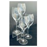 Gorgeous Clear Glass Including Wine Glasses, Wine Glasses with Cobalt Stems, Crisa Cocktail Glasses and Crisa Drinking Glasses with Flowers