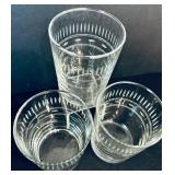 Gorgeous Clear Glass Including Wine Glasses, Wine Glasses with Cobalt Stems, Crisa Cocktail Glasses and Crisa Drinking Glasses with Flowers