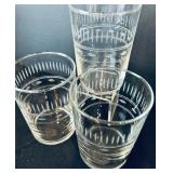 Gorgeous Clear Glass Including Wine Glasses, Wine Glasses with Cobalt Stems, Crisa Cocktail Glasses and Crisa Drinking Glasses with Flowers