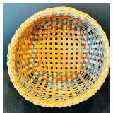 Vintage Beautiful Color Two Woven Baskets and Trinket Box