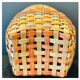 Vintage Beautiful Color Two Woven Baskets and Trinket Box
