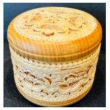 Vintage Beautiful Color Two Woven Baskets and Trinket Box