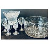 Ready to Host! Vintage IITTALA Nuutajarvi FLORAn Vase, Cordial Glass Lead Crystal, Glass Blown Bowl and More