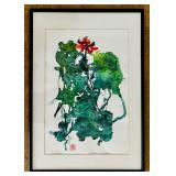 Original Lotus Painting by Betty Johnson