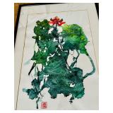 Original Lotus Painting by Betty Johnson