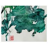 Original Lotus Painting by Betty Johnson