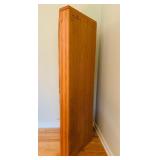 Mid Century Modern Danish Corner Shelf with Glass Doors