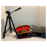 Vintage Binoculars and Tripod