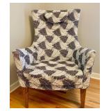 Ikea Leaf Print Upholstered Arm Chair