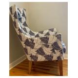 Ikea Leaf Print Upholstered Arm Chair