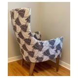 Ikea Leaf Print Upholstered Arm Chair