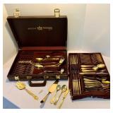 Vintage Bestecke SBS Solingen 24k Gold Plated Flatware Set