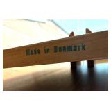 1960s Gustav Gaarde Trekanten Danish Teak Glass Top Side Table Make in Denmark