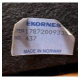 Ekornes Teak Accented Leather Sofa