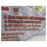 (FS) Man Cave Rules Metal Sign 16 3...