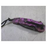 (CNTR) Pink Camo Spring Assist Fold...