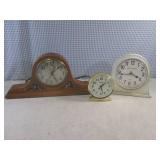 (A-2) 3 Vintage Clocks...