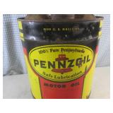 (EC1) Vintage 5 Gallon Pennzoil Mot...