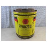 (EC1) Vintage 5 Gallon Pennzoil Mot...