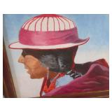 (D-1) Framed Canvas Painting 21 1/8...