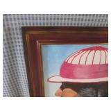 (D-1) Framed Canvas Painting 21 1/8...