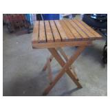 (A-4) Vintage Wood Chair and Foldin...