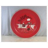 (FS) Vintage 19" Metal Serving Tray...