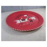 (FS) Vintage 19" Metal Serving Tray...