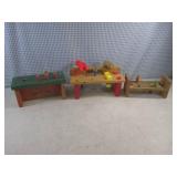 (F-0) Vintage Wood Play Work Benche...