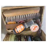 (A-1) Vintage Shoe Shine Chest and ...