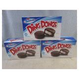 (B-1) 3 Boxes of Hostess Ding Dongs...