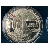 Gold $5, Silver $1 and Half Dollar - Columbus Quincentenary Proof Coins