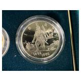Gold $5, Silver $1 and Half Dollar - Columbus Quincentenary Proof Coins