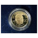US Mint Jackie Robinson 50th Anniversary Commemorative Coins - .24 oz Gold Coin & .76 oz Silver Coin