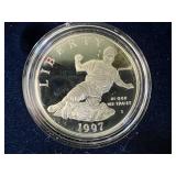 US Mint Jackie Robinson 50th Anniversary Commemorative Coins - .24 oz Gold Coin & .76 oz Silver Coin