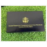 US Mint Jackie Robinson 50th Anniversary Commemorative Coins - .24 oz Gold Coin & .76 oz Silver Coin